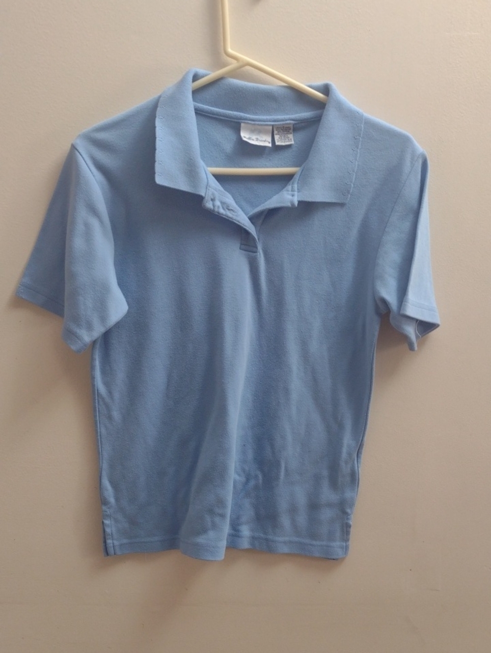 Vintage Women's Light Blue Polo Shirt - Classic Top